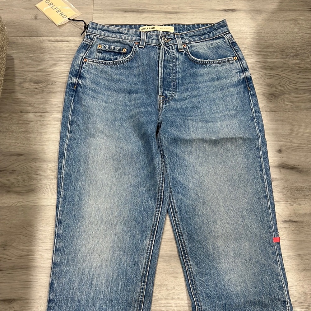 GRLFRND Karolina High Rise Straight crop jeans in La Playa SZ 26 - Picture 2 of 11